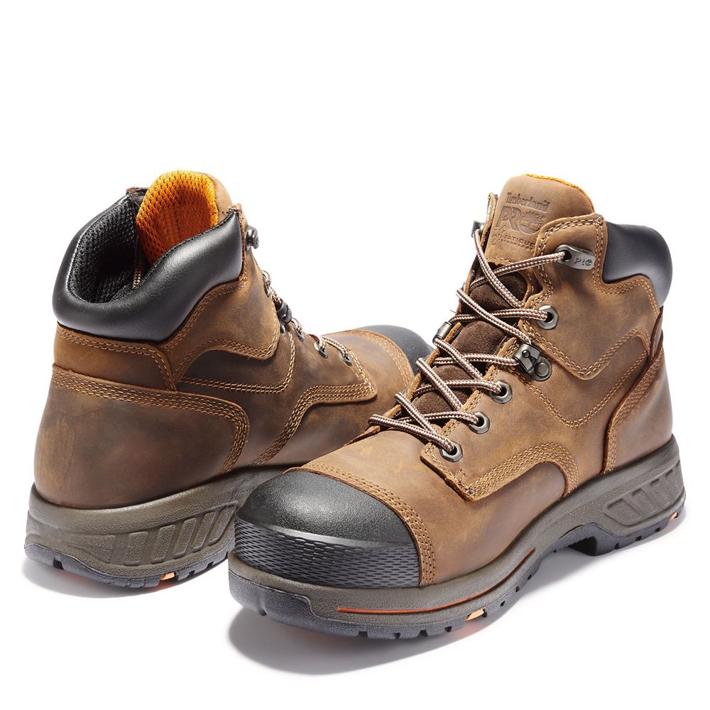 Bocanci De Muncă Timberland Barbati Maro/Negrii - Pro® Helix Hd 6\" Comp Toe - Romania - BFYRTN298